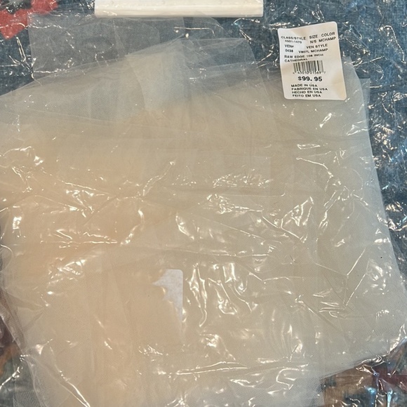 Champagne Tule Cathedral Length Veil main image 4